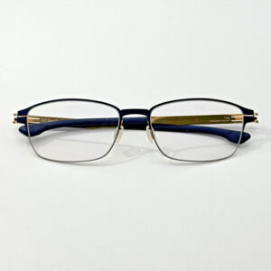 ic! Berlin Eyeglasses Frame Ling IC5134-D 028 Marine Blue Rose Gold 57-18-150